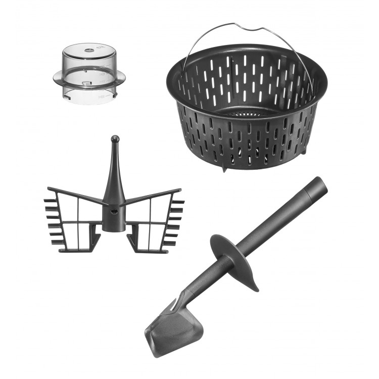 Accessory set (measuring cup, cooking insert, stirring insert, spatula)